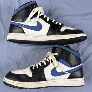 Nike Air Jordan 1 Mid Racer Blue Men’s Size 10 Basketball Sneakers 554724-140